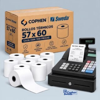 Rollos Térmicos 57x60 mm Caja con 100 Piezas